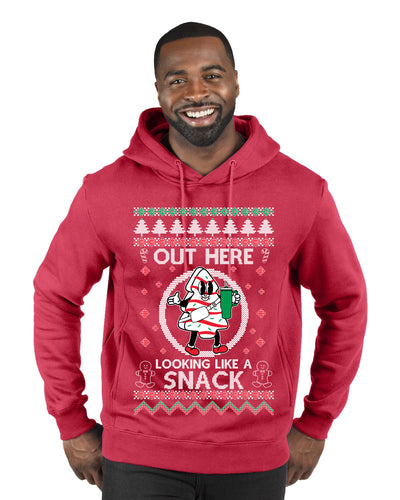 Out Here Looking Like A Snack Cookie Ugly Christmas Sweater Premium Graphic Hoodie Sweatshirt