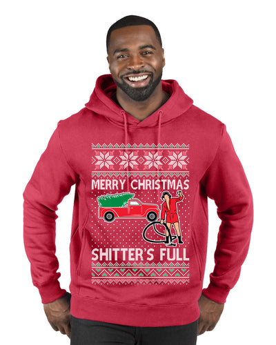 Cousin Eddie Merry Christmas Shitter's Full Ugly Christmas Sweater Premium Graphic Hoodie Sweatshirt