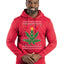 Weed Marijuana Lit Deer Pot Leaf Xmas Lights Christmas Premium Graphic Hoodie Sweatshirt