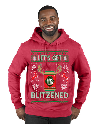 Let's Get Blitzened Rein Beer  Merry Ugly Christmas Sweater Premium Graphic Hoodie Sweatshirt
