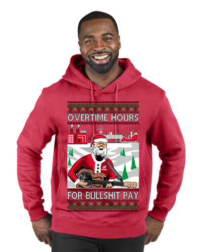 Overtime Hours Rich Men North of Richmond Ugly Christmas Sweater Premium Graphic Hoodie Sweatshirt