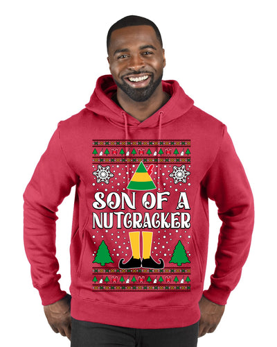 Son Of A Nutcracker Christmas Movie Quote  Ugly Christmas Sweater Premium Graphic Hoodie Sweatshirt