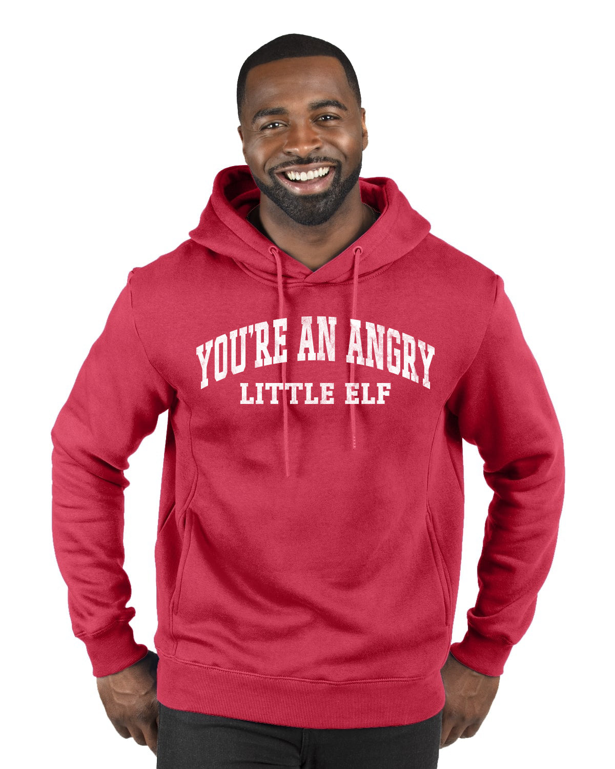 Vintage Movie Quote You're An Angry Little Elf Christmas Premium Graphic Hoodie Sweatshirt