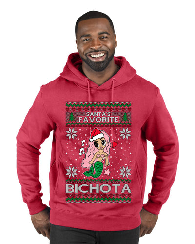 Christmas Karol Santa's Favorite Bichota Ugly Christmas Sweater Premium Graphic Hoodie Sweatshirt