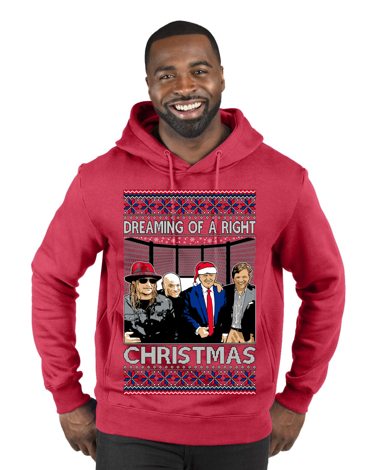 Dreaming of a right christmas conservative crew  Ugly Christmas Sweater Premium Graphic Hoodie Sweatshirt