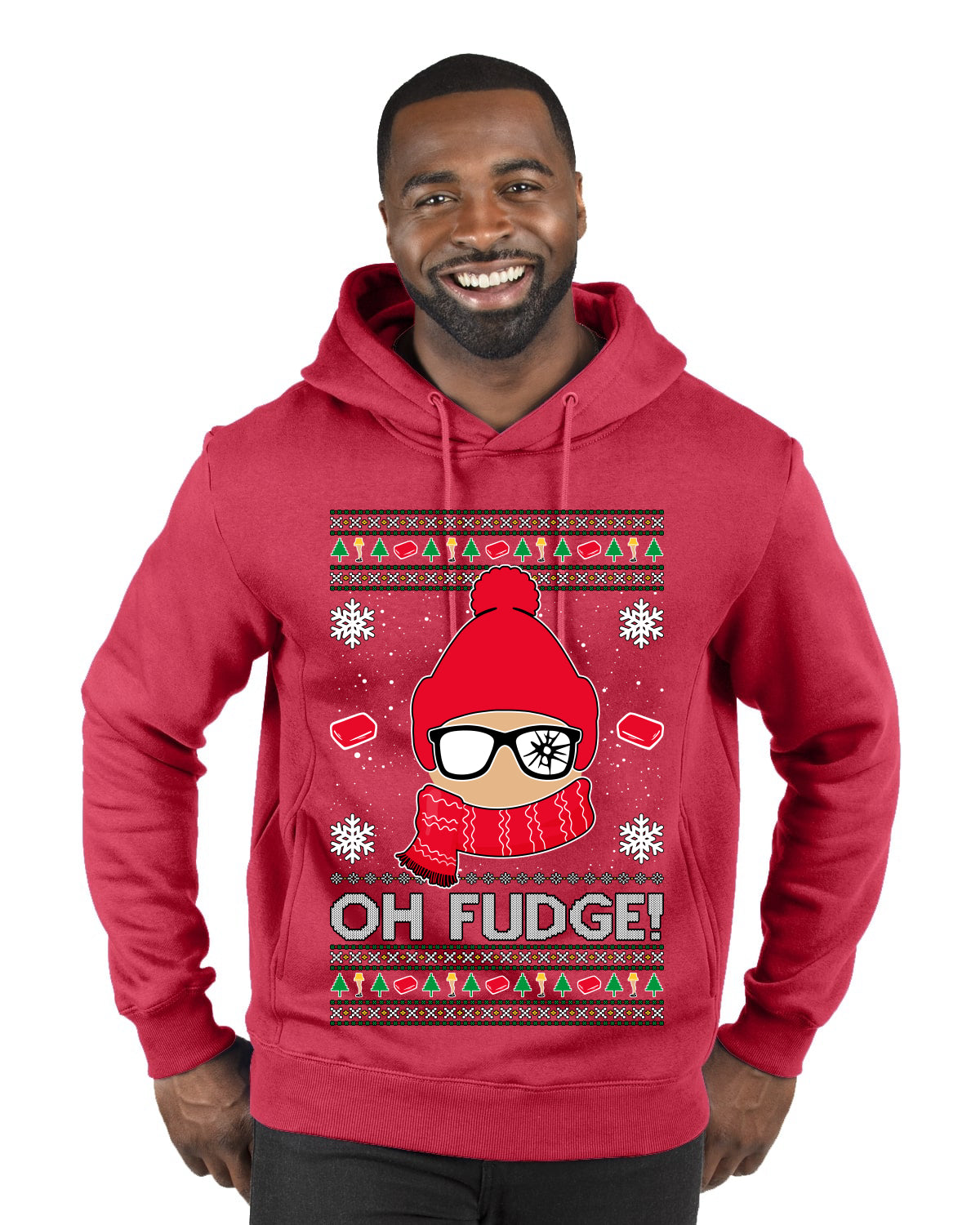 Oh Fudge Funny Story Ugly Christmas Sweater Premium Graphic Hoodie Sweatshirt