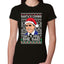 Santas Coming That's What She Said Michael Scott Ugly Christmas Sweater Womens Slim Fit Junior Tee
