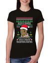 Tyson lisp Believe In Thomthin Thacrifithing Everythin Ugly Christmas Sweater Womens Slim Fit Junior Tee
