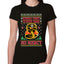 Strike First Strike Hard No Mercy Xmas Ugly Christmas Sweater Womens Slim Fit Junior Tee