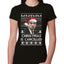 Christmas Is Cancelled Michael Scott Office Ugly Christmas Sweater Womens Slim Fit Junior Tee