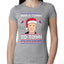 Biden Is Coming To Town Ugly Christmas Sweater Womens Slim Fit Junior Tee