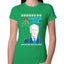 Mistle Joe Shut Up And Kiss Me Man Biden Ugly Christmas Sweater Womens Slim Fit Junior Tee