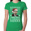 Christmas Is Cancelled Michael Scott Office Ugly Christmas Sweater Womens Slim Fit Junior Tee