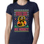 Strike First Strike Hard No Mercy Xmas Ugly Christmas Sweater Womens Slim Fit Junior Tee