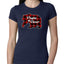 Papa Bear Cool Plaid Matching Design Christmas Womens Slim Fit Junior Tee