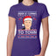 Biden Is Coming To Town Ugly Christmas Sweater Womens Slim Fit Junior Tee