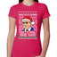 Santas Coming That's What She Said Michael Scott Ugly Christmas Sweater Womens Slim Fit Junior Tee