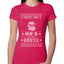 Theres Some Hos in the House Santa Ugly Christmas Sweater Womens Slim Fit Junior Tee