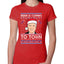Biden Is Coming To Town Ugly Christmas Sweater Womens Slim Fit Junior Tee