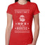 Theres Some Hos in the House Santa Ugly Christmas Sweater Womens Slim Fit Junior Tee