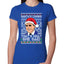Santas Coming That's What She Said Michael Scott Ugly Christmas Sweater Womens Slim Fit Junior Tee