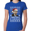 Christmas Is Cancelled Michael Scott Office Ugly Christmas Sweater Womens Slim Fit Junior Tee