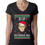 RIP Notorious RBG Ruth Bader Ginsburg Ugly Christmas Sweater Womens Junior Fit V-Neck Tee