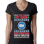 This Is My Zoom Ugly Christmas Party Sweater Ugly Christmas Sweater Womens Junior Fit V-Neck Tee
