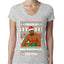 I have a Big package Meme Barry Wood  Ugly Christmas Sweater Womens Junior Fit V-Neck Tee
