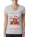 Christmas Spirit I'll Help You Find It Stanley Hudson Ugly Christmas Sweater Womens Junior Fit V-Neck Tee