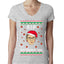 RIP Notorious RBG Ruth Bader Ginsburg Ugly Christmas Sweater Womens Junior Fit V-Neck Tee