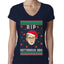 RIP Notorious RBG Ruth Bader Ginsburg Ugly Christmas Sweater Womens Junior Fit V-Neck Tee