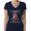 Nakatomi Plaza Christmas Party 1988 Ugly Christmas Sweater Womens Junior Fit V-Neck Tee