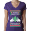 Merry Christmas Bitches Ugly Christmas Sweater Womens Junior Fit V-Neck Tee