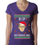 RIP Notorious RBG Ruth Bader Ginsburg Ugly Christmas Sweater Womens Junior Fit V-Neck Tee