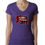 Baby Bear Cool Plaid Matching Design Christmas Womens Junior Fit V-Neck Tee