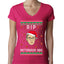 RIP Notorious RBG Ruth Bader Ginsburg Ugly Christmas Sweater Womens Junior Fit V-Neck Tee