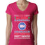 This Is My Zoom Ugly Christmas Party Sweater Ugly Christmas Sweater Womens Junior Fit V-Neck Tee