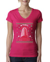 Nakatomi Plaza Christmas Party 1988 Ugly Christmas Sweater Womens Junior Fit V-Neck Tee