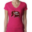 Baby Bear Cool Plaid Matching Design Christmas Womens Junior Fit V-Neck Tee