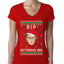 RIP Notorious RBG Ruth Bader Ginsburg Ugly Christmas Sweater Womens Junior Fit V-Neck Tee