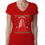 Nakatomi Plaza Christmas Party 1988 Ugly Christmas Sweater Womens Junior Fit V-Neck Tee