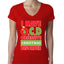 I Have O.C.D Obsessive Christmas Disorder Womens Junior Fit V-Neck Tee