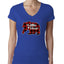 Baby Bear Cool Plaid Matching Design Christmas Womens Junior Fit V-Neck Tee