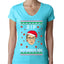 RIP Notorious RBG Ruth Bader Ginsburg Ugly Christmas Sweater Womens Junior Fit V-Neck Tee