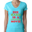 Die Hard is a Christmas Movie Christmas Womens Junior Fit V-Neck Tee