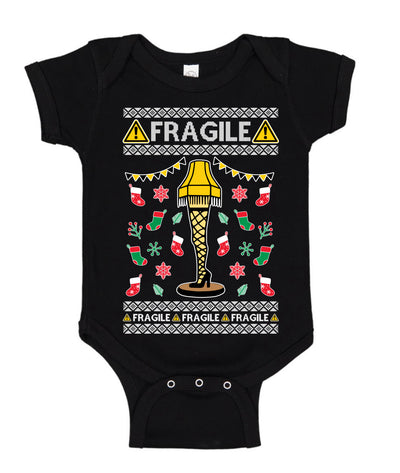 Fragile Leg Lamp Movie Ugly Christmas Sweater Baby Creeper Boys Girls Infant Bodysuit
