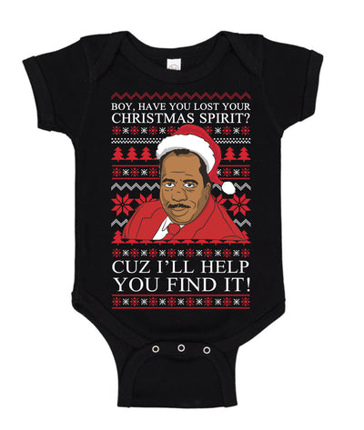 Christmas Spirit I'll Help You Find It Stanley Hudson Ugly Christmas Sweater Baby Creeper Boys Girls Infant Bodysuit