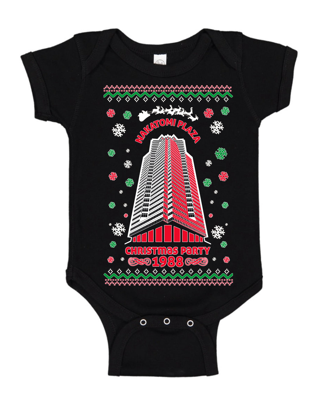 Nakatomi Plaza Christmas Party 1988 Ugly Christmas Sweater Baby Creeper Boys Girls Infant Bodysuit