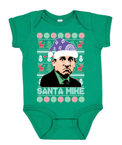 Santa Mike Michael Scott The Office Ugly Christmas Sweater Baby Creeper Boys Girls Infant Bodysuit